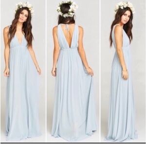 Show Me Your Mumu Ava Maxi Dress Steel Blue